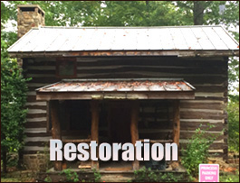 Historic Log Cabin Restoration  Oxford, North Carolina